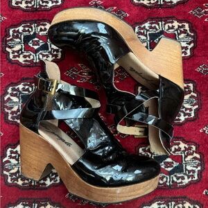Free People Patent Leather Platform Heels